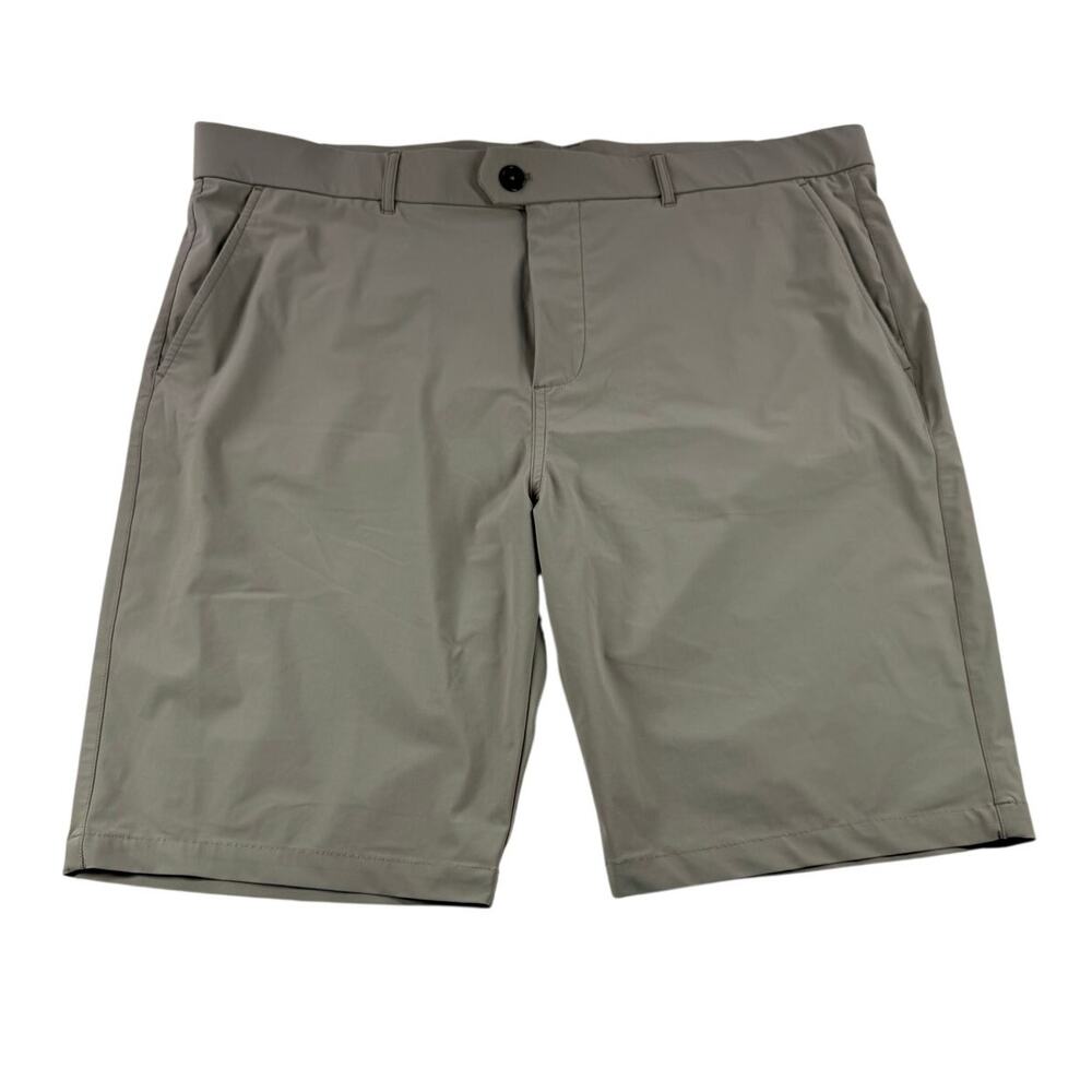 Greyson Montauk Shorts Mens 40 Tan Beige Stretch Golf Performance Chino Casual